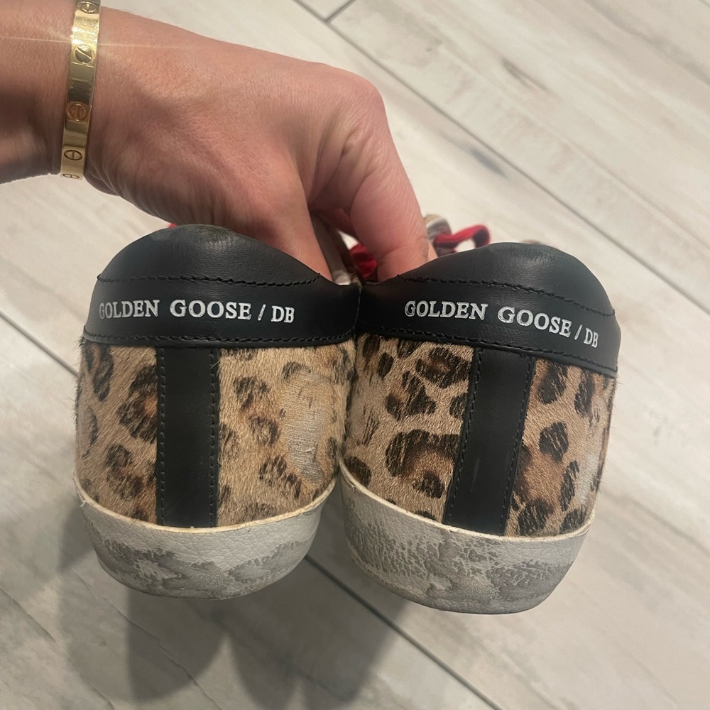 Golden Goose Animalier leopard zebra animal fur shoes 38 7 8 - Picture 8 of 13